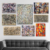 유홍아트 잭슨폴록 명화 인테리어액자 No112 캔버스 3호(27x19cm) (5511859), 2번/캔버스액자(옆면연장)