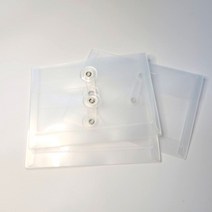플라스틱 하도메 반투명 단추 봉투 파우치 115mmX155mm A6 가로1P