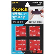 (다드몰) 3M 강력 폼 양면테이프4P (블랙박스 하이패스용) 투명 (a2589ea2334), 쿠팡 다드몰 본상품선택