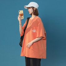여름커플티셔츠 23 5부 소매 와이드 루즈핏 와플 라운드반팔티 A150DT22097 P25 4993375359