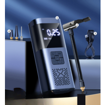 휴대용 무선 전동 에어펌프 자전거 자동차 공기주입기, 900000R파워무선디지털디스플레이자동충/정지배송가방