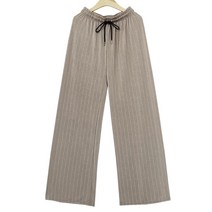 여성 하늘하늘 편안 밴딩 스트라이프 와이드 팬츠 여성바지