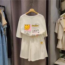레겐보겐 [뉴코아 인천점] 여성 메거진 스마일 반팔 반바지 트레이닝 세트 ( 3Color )