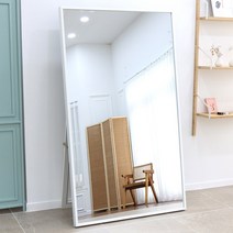 대형 와이드 거치대 전신거울 1000, 화이트