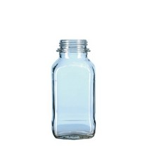 DURAN 23820 17 소다 석회 유리로 만든 스크류 탑 병 정사각형 실이있는 넓은 목 투명 유리 50ml 내, 단일옵션