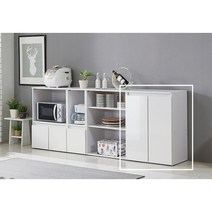 탕비실 좁은집 모던 화이트 깔끔한 양문형 수납장 여성 남성 주방