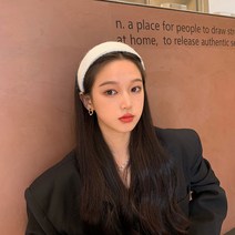 은꽃밴드 니트와이드머리띠 여성 헤어밴드