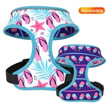 반사 개 고양이 하네스 나일론 강아지 조끼 가역 애완 동물 Harnesses 작은 대형 치와와 Pug, 03 Slippers_02 M