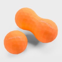 1+1 로라스타 경근막 땅콩볼 점프수트 실리콘 어깨경추 남녀 근막구 마름모꼴 요가, 오렌지 세트