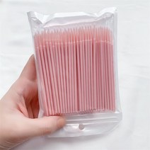 다기능 나노 면봉 네일샵 미용실 섬세작업도구 편리함 립 눈썹, 가벼운 파우더 100 스틱 봉지