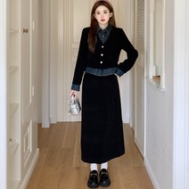 청청세트 하객룩투피스 뱃살커버 스커트 투피스 세트 데일리 자켓 세트 [항공특배] 웨일쓰