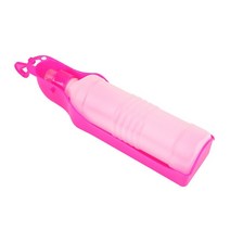 애완견 물병 250ml 500ml 플라스틱 휴대용 야외 여행 접이식 식수 공급기 그릇, [02] 500ml, 04 Pink, 04 Pink_02 500ml