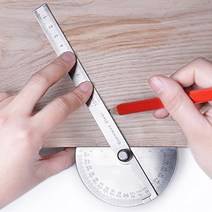 OC1314 스텐 수평 수직 철직 연귀 분도 각도 눈금자, 15cm(13143)