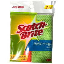 설거지 3M 친황경 아크릴사 수세미 2P AF 400, 색상:[색상]본상품, 단품