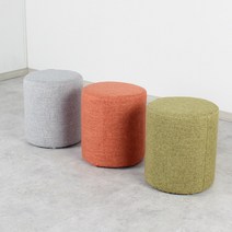 패브릭 커버 원형스툴 카페의자 네일샵 대기용 화장대의자 드레스룸스툴, 그린