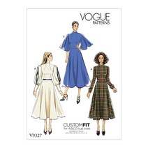 Vogue V9327E5 이지 여성용 부분 안감 드레스 바느질 패턴 사이즈 14-22 화이트 443682