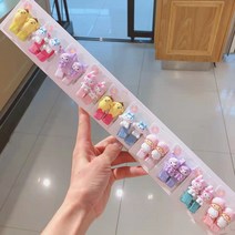 삼리오 캐릭터 메러티 쿠로미 시나모롤 여아 머리핀 아동 헤어핀 10P세트