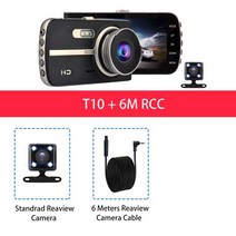룸미러블랙박스 후방 카메라 자동차 DVR 비디오 레코더 대시캠 듀얼 4인치 1080P 풀 HD 170 루프 녹화 G-, 02 T10-6MRCC_02 16G
