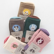 3세부터 11세까지 신는 캐릭터양말 5켤레 초등학생 여자아기 socks 기본 7세 아동 5세
