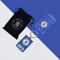 첼시 열쇠고리 키체인 기념품 팀 공식 정통 축구 주변 팬 엠블럼 키 체인 브로치 배지 펜던트429838, 양장본 문패 6 x4cm(천가방)