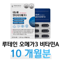 루테인 누테인 알티지 오메가3 rTG 오메가 하루 1캡슐 10대 20대 성장기 어린이 청소년 공부 학생 수험생 인스턴트 불규칙 식습관 운동 부족 홈쇼핑 프리미엄 영양제 성분 가격, 10박스, 1200mg x 30캡슐 (하루 1캡슐)