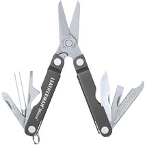 LEATHERMAN - 미크라 키체인 멀티 툴 스프링 액션 가위 및 그루밍 스테인리스 스틸 미국 내장, Stainless Steel