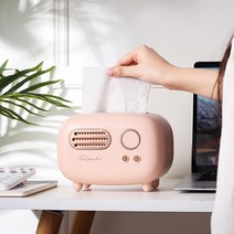 로모주 레트로 티슈 케이스 두루마리 휴지 커버 2개 세트, 핑크2개