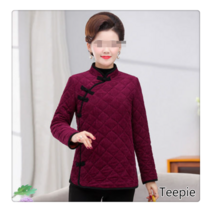 티피/Teepie 중장년 얇은 패딩 코트 엄마옷 패딩 저고리