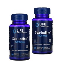 Life Extension 라이프익스텐션 바다 요오드 1 000mcg 60베지캡슐 X2 요오드 아이오딘 아이오딘화칼륨
