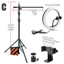 유튜브용 마이크 BFOLLOW 155cm 휴대 전화 태블릿 DSLR 카메라 Softbox Youtuber Unboxing 비디오 스튜디오, 03 C