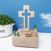 인테리어 오르골 소품 십자가 우드 오르골