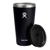 Hydro Flask 올 어라운드 텀블러 루파인 28온스, 28 Oz Black Lid, Black