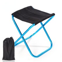 편안한 경량 감성 캠핑 피크닉 의자 릴렉스 야외 접는 알루미늄 낚시 휴대용 가벼운 좌석 하이킹 도구 통기성, 푸른