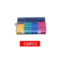 단열 튜브 수축 모듬 열 와이어 케이블 절연 슬리브 세트, 06 530pcs box