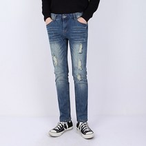 BJ155 스타일에스 남자 슬림데미지 청바지