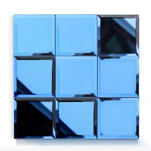 모네스페스 점착식 미러거울모자이크타일 면취 청경100mm 1장, 접착식모자이크타일 1장