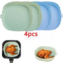 데크오븐 가정용 업소용 베이킹 제빵 카페 디저트 피자 화덕 전기 오븐재사용 가능한 에어 프라이어 팬 실, 20 4pcs green blue
