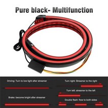 자동차 후방 트렁크 라이트 브레이크 LED 조명 멀티 컬러 정지 방향 지시등 주행 램프 하이 마운트 추가 미등 120cm, Black MultiColor_120cm