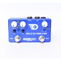 Mosky Deluxe Preamp 2 In 1 Boost 클래식 오버 드라이브 이펙트 페달 기타 이펙트 블루 메탈 쉘 트루 바이 패스 기타 액세서리, 하나, 보여진 바와 같이