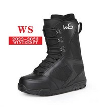 스노우보드 슈즈 스노보드 부츠 하이탑 신발 빠른 착용, G WS 블랙 타이 경도 6