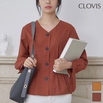 클라비스 허리셔링 버튼오프 블라우스 CVBW94905Q