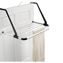 베란다 난간 방문 실내건조 미니건조대 싱글 카페 식당 거치식 자취생 기숙사 속옷 독립, 그레이