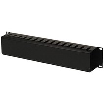 NavePoint 2U 금속 랙 마운트 수평 케이블 매니저 덕트 레이스웨이 48.9cm(19인치) 서버 랙용