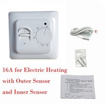 바닥용 온도 조절기 전기 방 수동 바닥 케이블 사용 220V 16A 컨트롤러, [01] 16A  2 SENSOR, 01 16A - 2 SENSOR