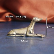 빈티지 황동 거짓말 사냥개 인형 바탕 화면 장식 럭키 조디악 동물 동상 차 애완 동물 홈 장식 공예 액세서리