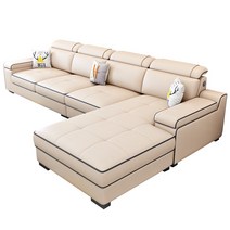 방수 패브릭 소파 소형 아파트 3인용 모던 럭셔리 소파, F.3인 + 소파