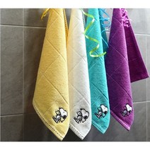 송월타월 스누피 왕 리본 36 고리 핸드타월, 랜덤발송, 5개