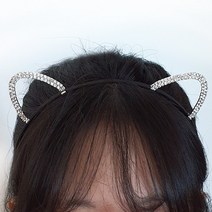 별나라공주 반짝캣 고양이 큐빅 머리띠 헤어밴드