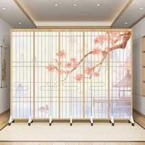 일본 병풍 바람막이 실내 공간분리 일식집 식당 동양화, 21.오렌지(6방풍 )