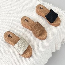 코르크 일자 웨지 통굽 슬리퍼 6cm SM-5160
